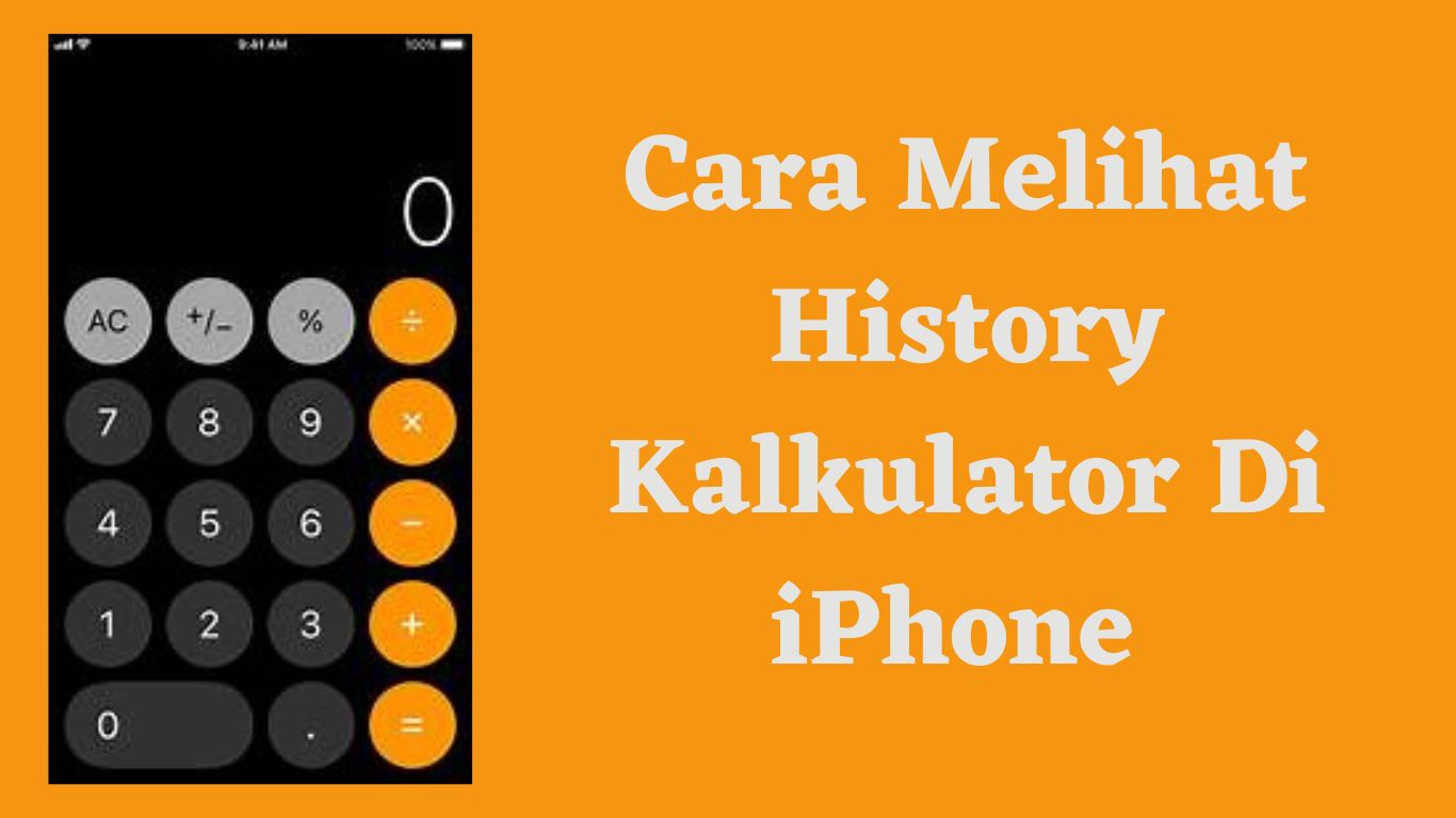 Cara Melihat History Kalkulator Di iPhone